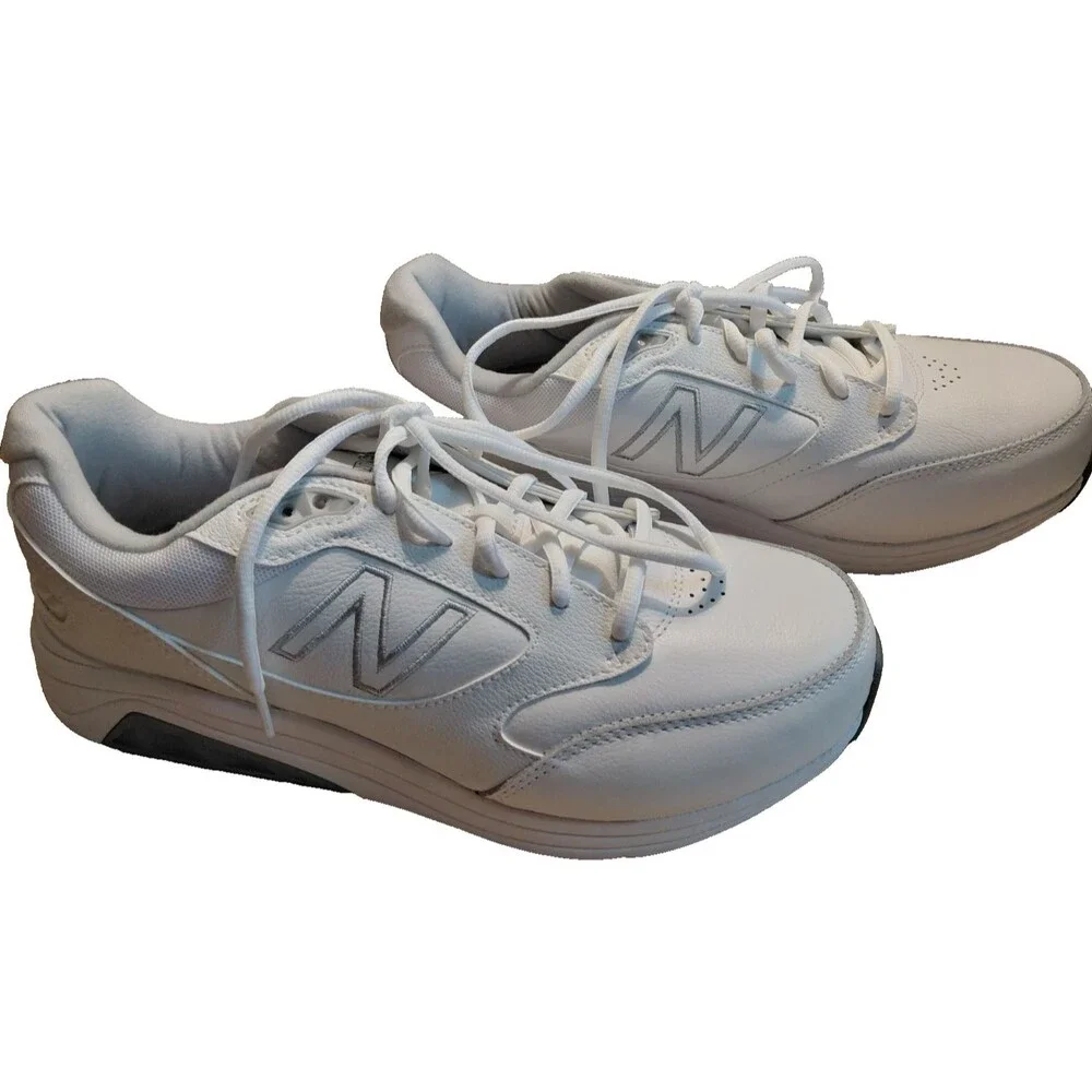 New Balance 928v3 Men's 7.5 6E XX Wide White Leather Walking Shoes Excellent!